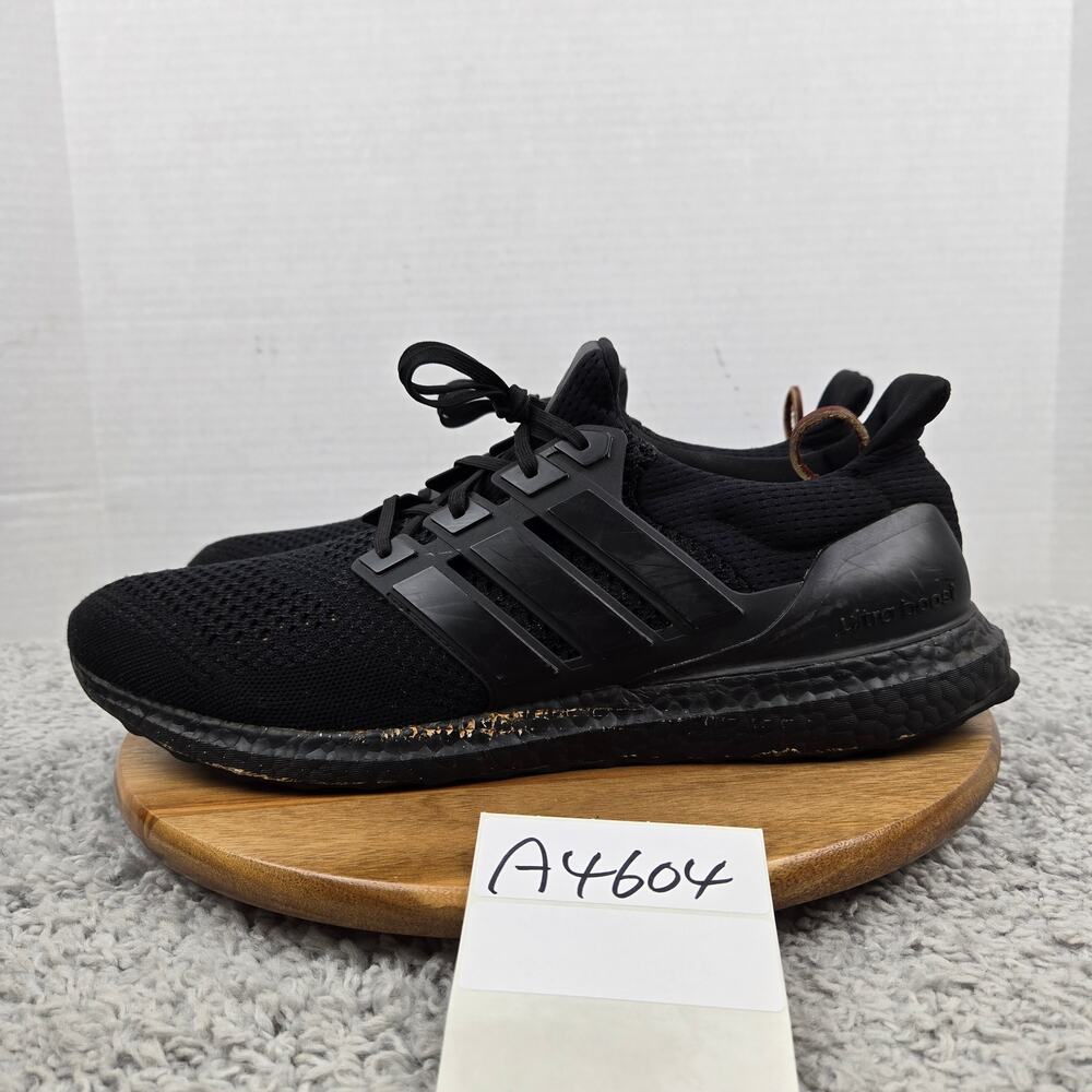 Adidas Mens 15 Ultra Boost 1.0 Triple Black Athletic Daily Gym Sneaker BB4677